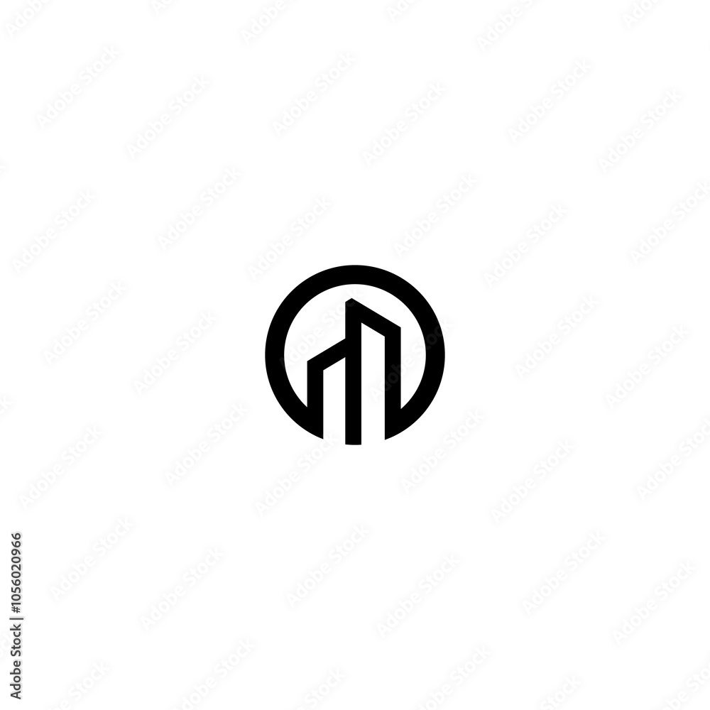 Minimalist Cityscape Logo: A clean and modern logo design featuring a stylized cityscape enclosed within a circular frame, symbolizing unity and growth. Minimalist Cityscape Logo: A clean and modern logo design featuring a stylized cityscape enclosed within a circular frame, symbolizing unity and growth.