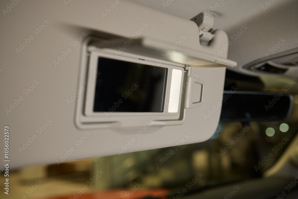 Introducing a Stylish Car Sun Visor with an Illuminated Mirror for chic design and functionality Introducing a Stylish Car Sun Visor with an Illuminated Mirror for chic design and functionality