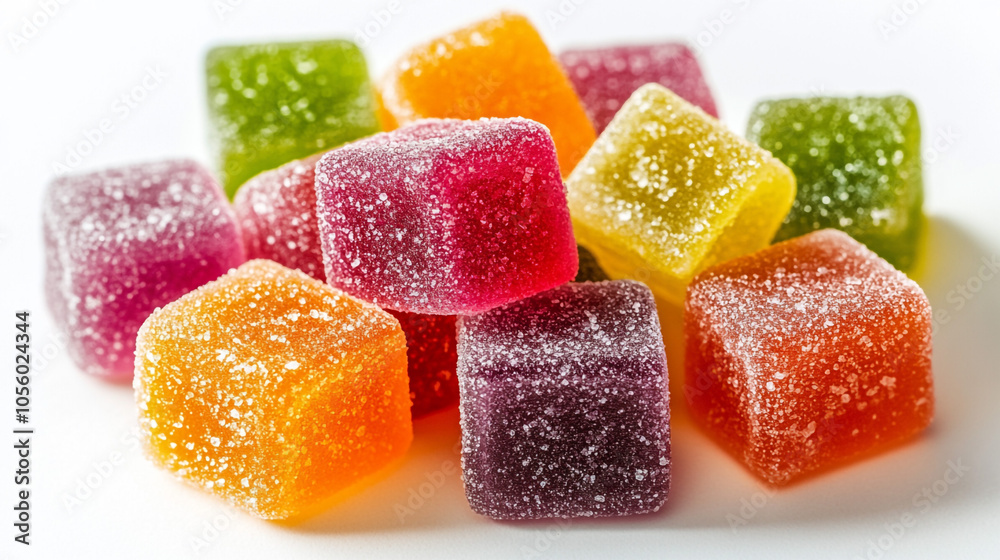Colorful Sugary Jelly Candies Close Up
