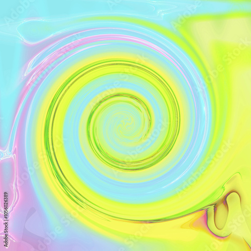 Abstract colorful gradient background for light cyan and yellow bigh round design texture