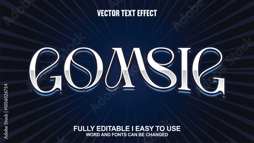Comsic Fully Editable 3D Vector Text Effect