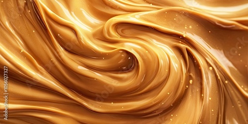 Defocused abstract image of creamy peanut sauce texture, perfect for culinary presentations