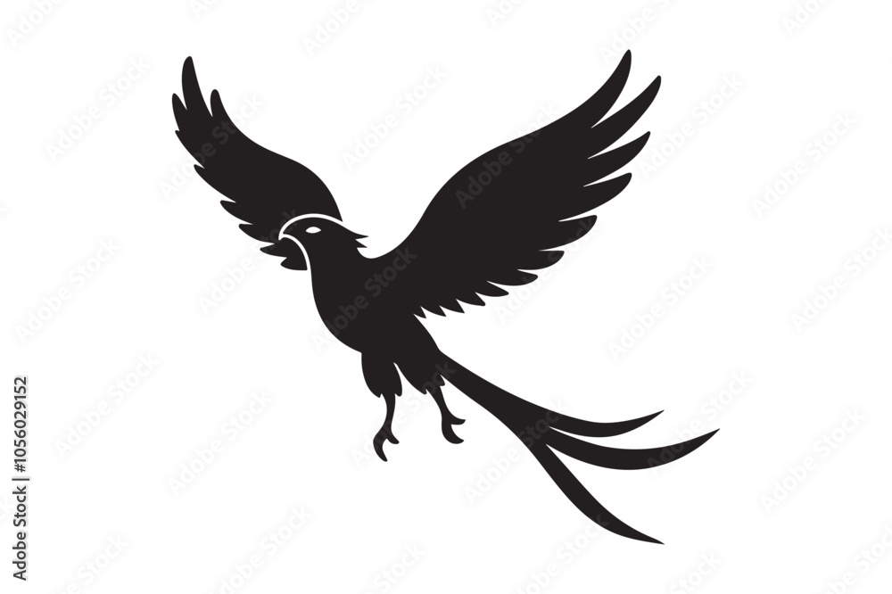 Obraz premium Resplendent Quetzal Silhouette vector illustration, Resplendent Quetzal Silhouette 