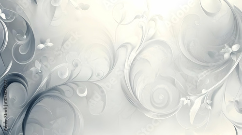 A soft, abstract floral design in shades of gray, ideal for backgrounds or wallpapers.