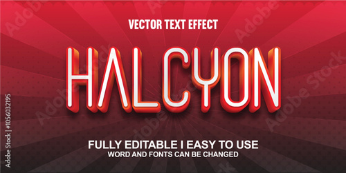 Carta da parati Halcyon Fully Editable 3D Vector Text Effect