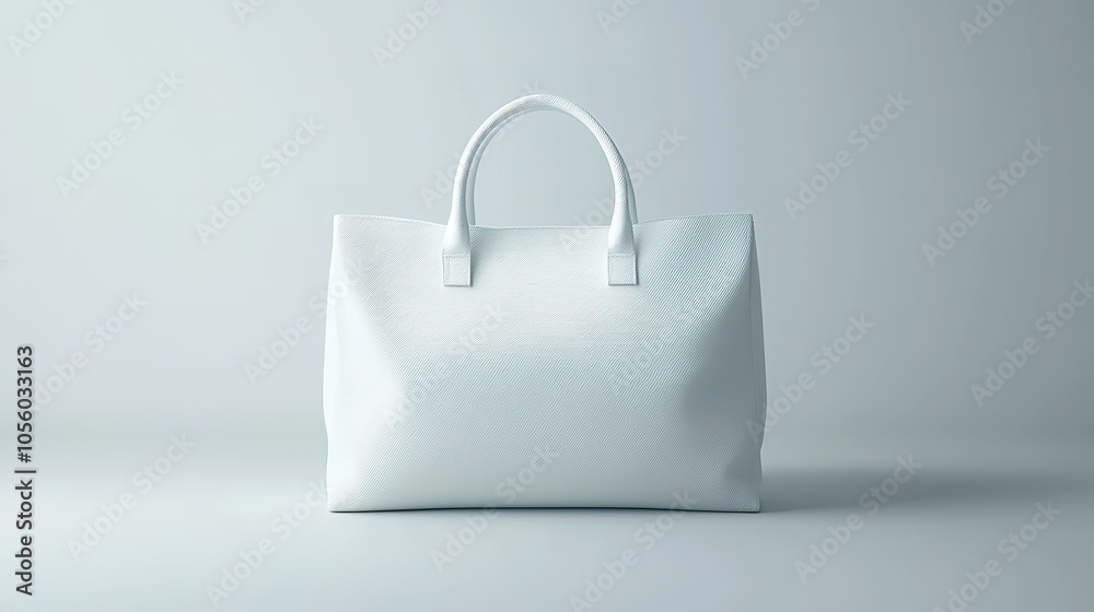 A textured white handbag displayed against a minimalist background, showcasing modern design and elegance. A textured white handbag displayed against a minimalist background, showcasing modern design and elegance.