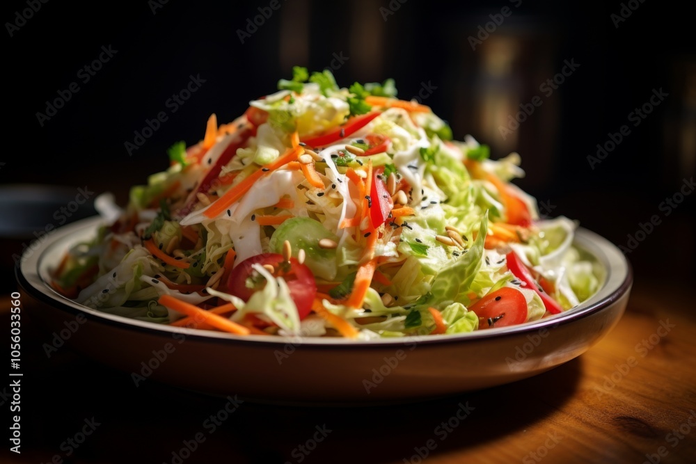 Close up of a coleslaw salad Close up of a coleslaw salad