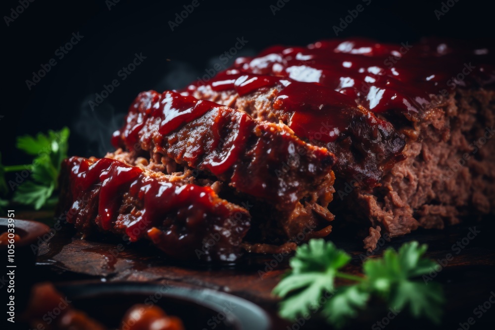 Close up of a meat loaf