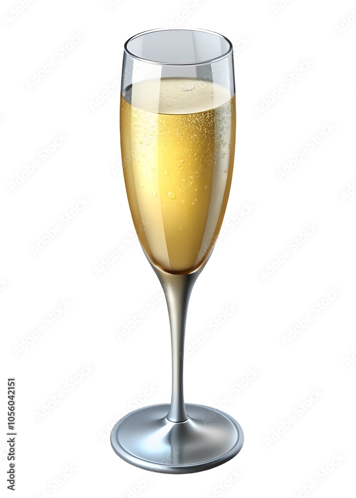 glass with sparkling champagne on a white background
glass with sparkling champagne on a white background