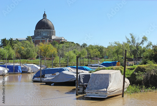 the view of the quite street in san nicolas de los Arroyos, Argentina
