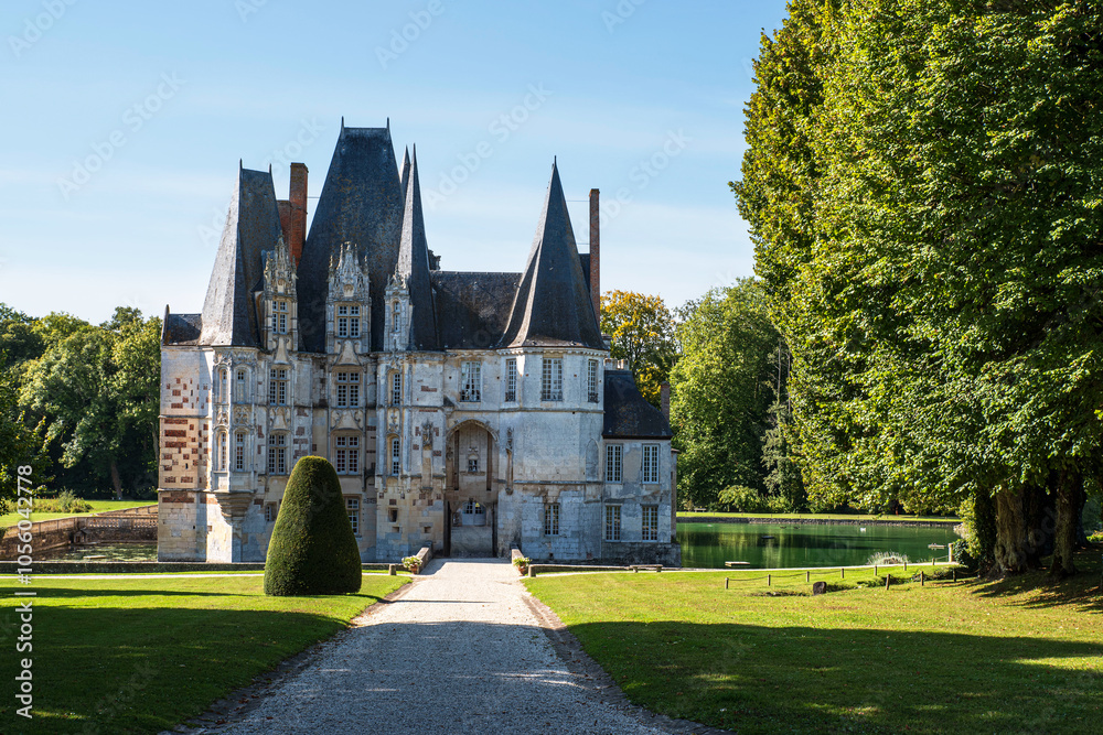 Obraz premium Château d'Ô in the town of Mortrée in Normandy, France