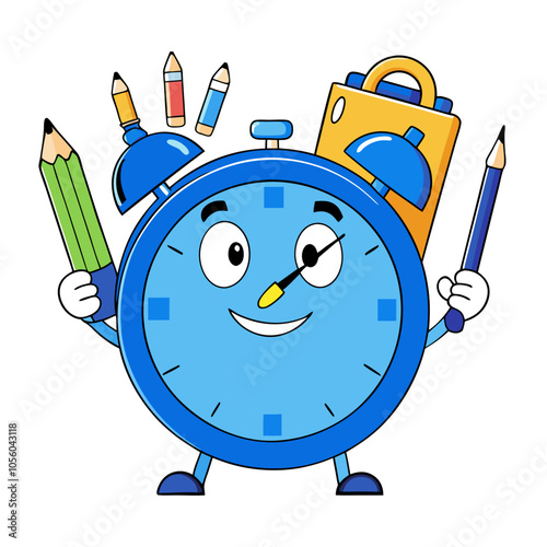 cartoon alarm clock