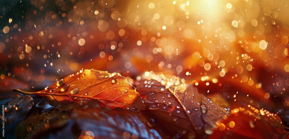 Close Up of Dew-Covered Leaves During Golden Hour Close Up of Dew-Covered Leaves During Golden Hour