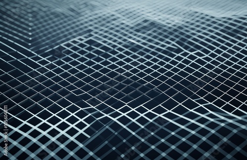 Wallpaper Mural Abstract digital grid pattern displaying dynamic network connections in futuristic technology design Torontodigital.ca