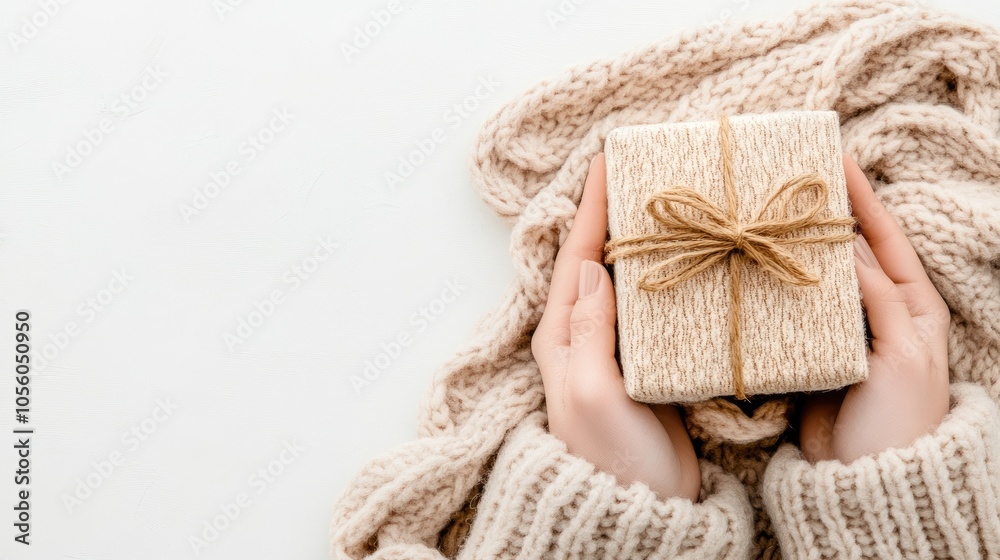 Santa Claus with a wrapped present on a white background, perfect for merry Christmas banners and joyful holiday promotions. Santa Claus with a wrapped present on a white background, perfect for merry Christmas banners and joyful holiday promotions.