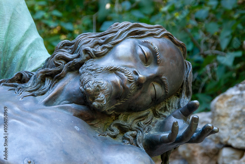 Castelpetroso, via Matris, detail of the face of Christ