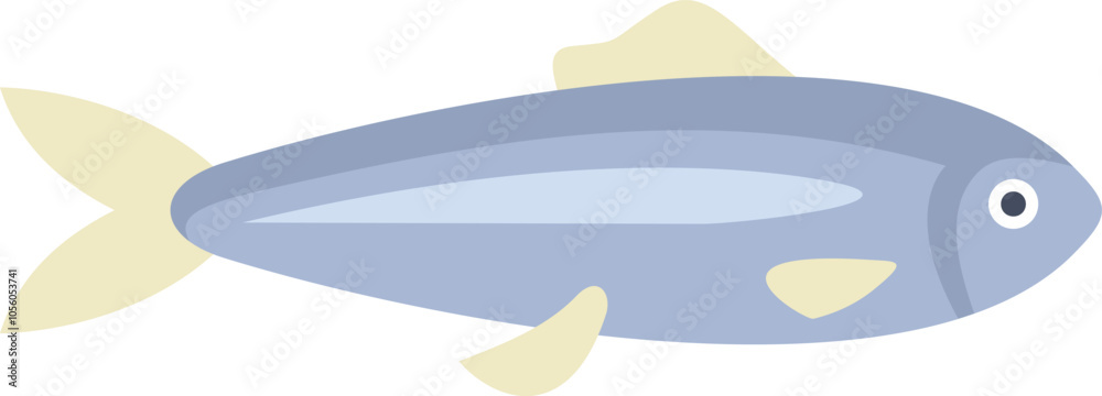 Small blue fish with yellow fins is swimming peacefully Small blue fish with yellow fins is swimming peacefully