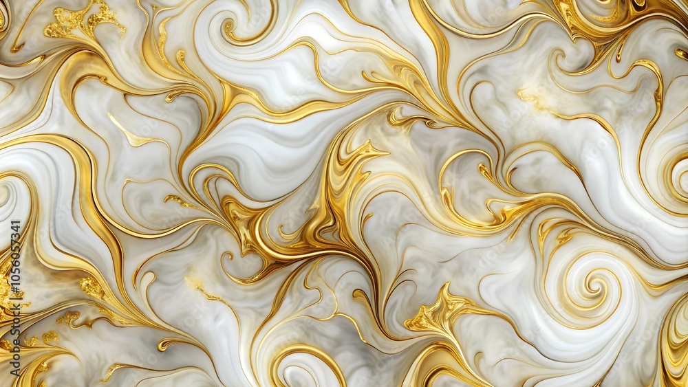 Elegant marble abstract background, swirling gray and gold patterns, luxurious texture, artistic design