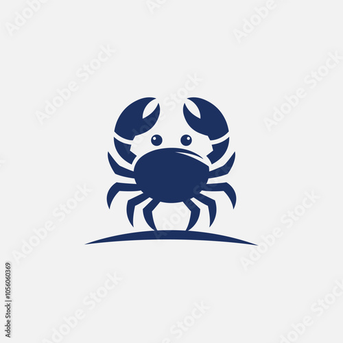 Crab in Motion Vector Silhouette