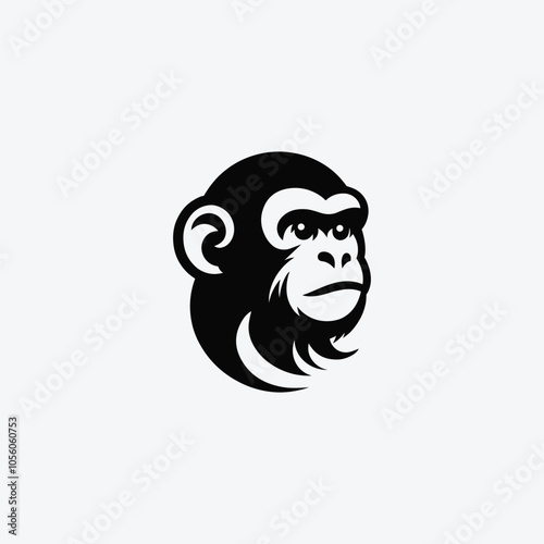 Illustration of a Monkey silhouette