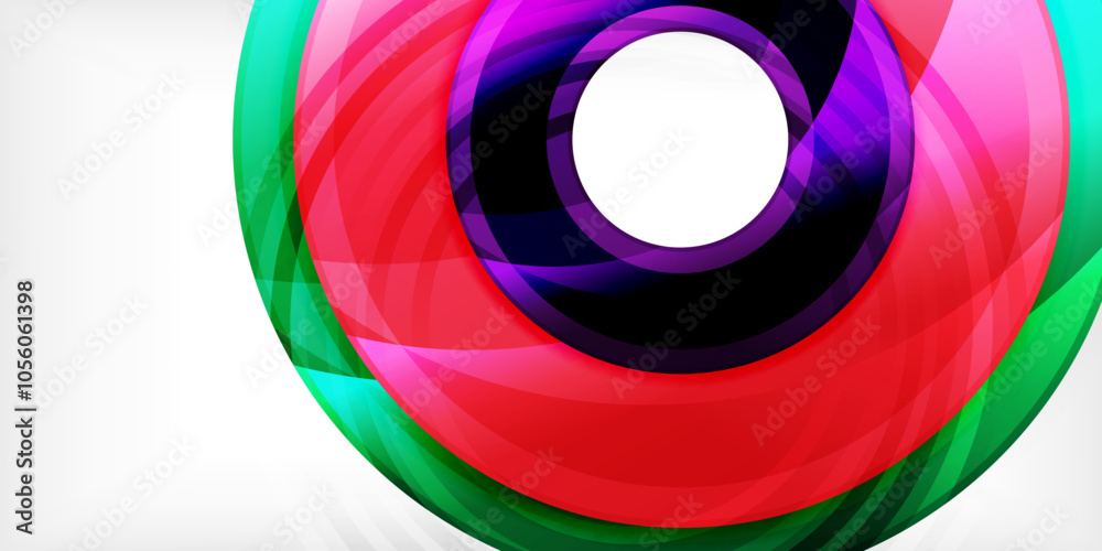 Bright colorful circles with light effects. Abstract background Bright colorful circles with light effects. Abstract background