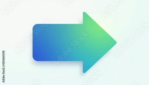 Gradient Arrow Symbol with Blue and Green Transition 