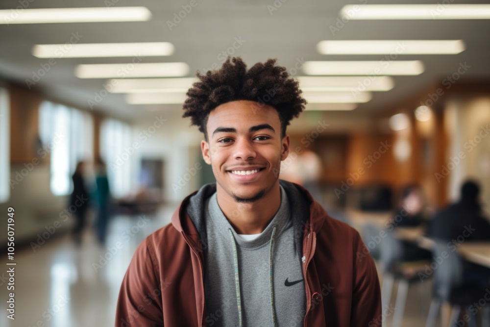Smiling portrait of a young male student