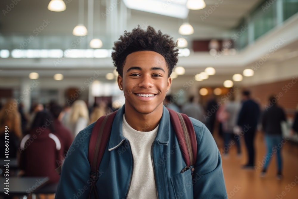 Smiling portrait of a young male student