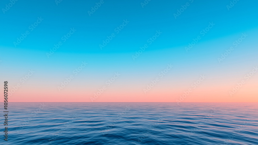 Beautiful sunset landscape over water. Pink and blue tones Beautiful sunset landscape over water. Pink and blue tones