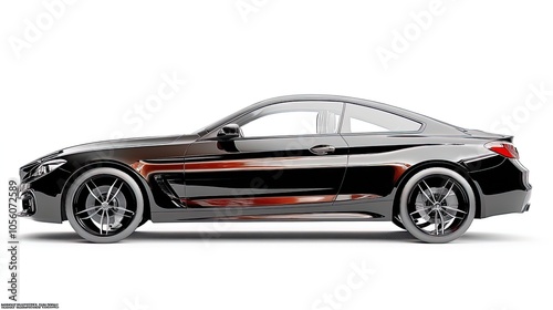 Stunning Contemporary Coupe Poster: Explore the Elegance of Semi-Transparent Design and Sporty Wheels, Perfect for Elevating Your Modern Interior Decor
