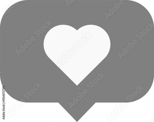 Balloon with heart. Simple heart icon.