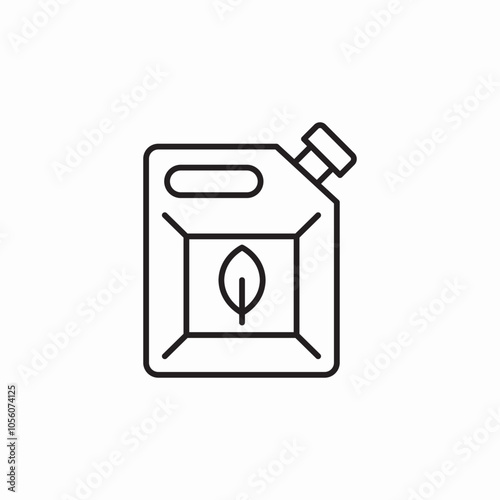 eco petrol canister icon sign vector