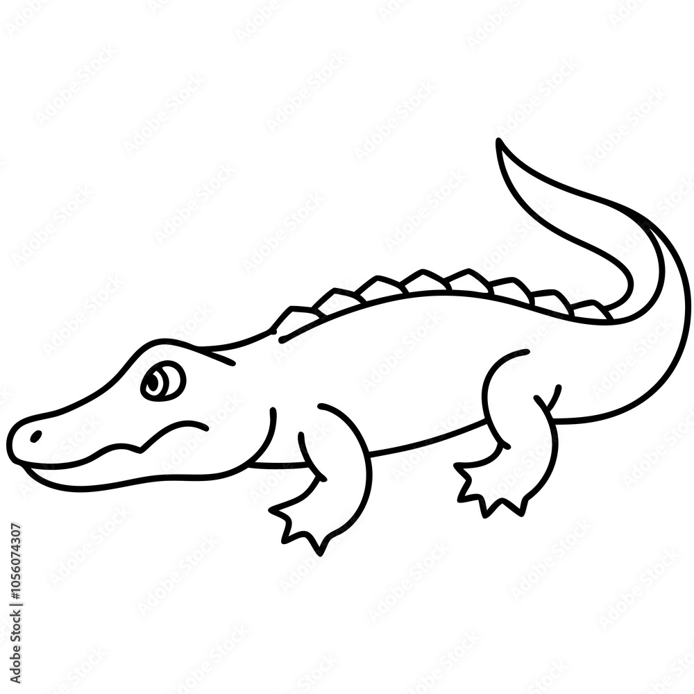 Cute Alligator Clipart - Adorable Animal Vector Illustration Cute Alligator Clipart - Adorable Animal Vector Illustration