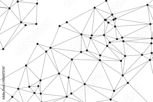 Abstract Geometric Network Pattern with Connected Dots and Lines – Minimalist Digital Background, Perfect for Technology-Themed Designs, Web Structures, Neural Networks, and Modern Digital Art Concept