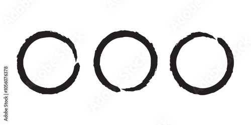 Circle line sketch icon in hand drawn style. Circular scribble doodle vector illustration on isolated background. Pencil or pen bubble sign business concept.