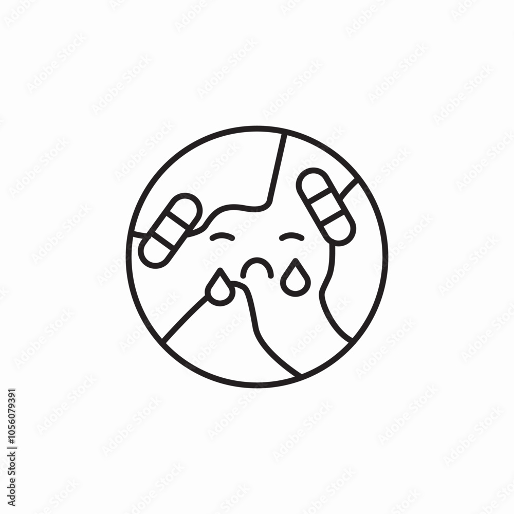 global pandemic planet cry icon sign vector global pandemic planet cry icon sign vector