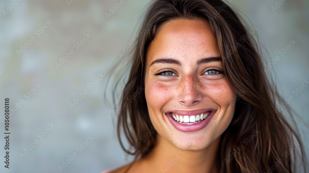 Big bright white smile headshot with a beautiful brunette woman, sincere, happy, and cheerful positive expression. Big bright white smile headshot with a beautiful brunette woman, sincere, happy, and cheerful positive expression.