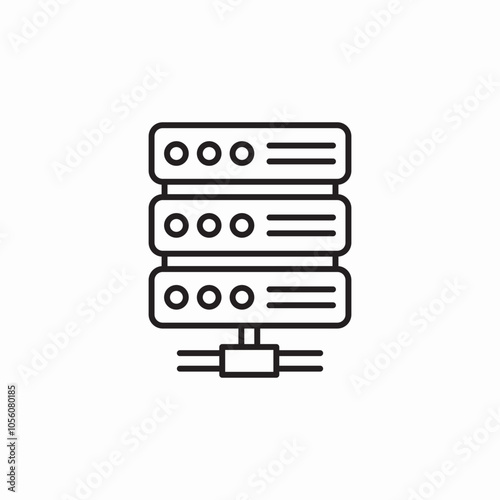 local server data connection icon sign vector