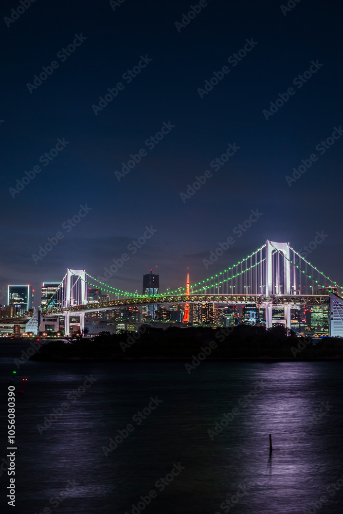 お台場海浜公園の夜景　東京都港区台場