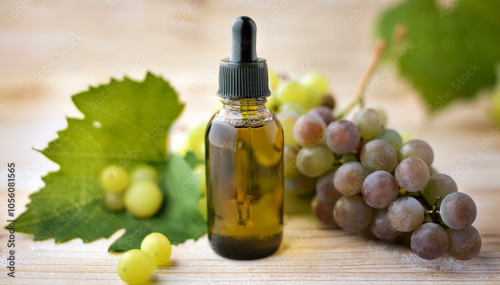 Grape seed oil and fresh grapes Grape seed oil and fresh grapes