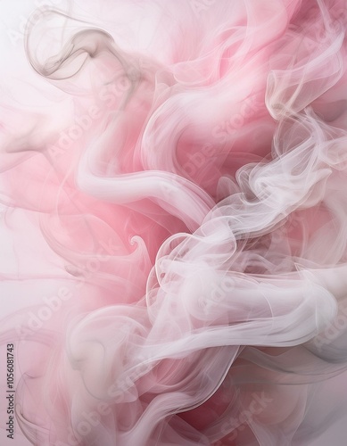 Pink and white smoke swirls