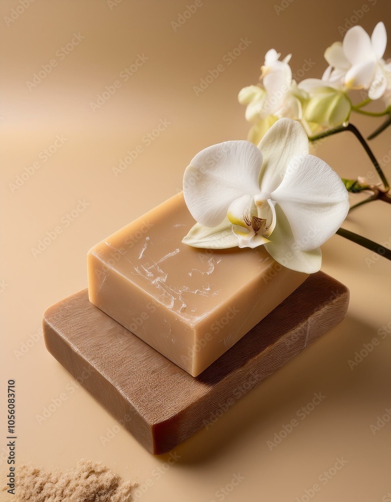 Natural soap bar with orchid Natural soap bar with orchid