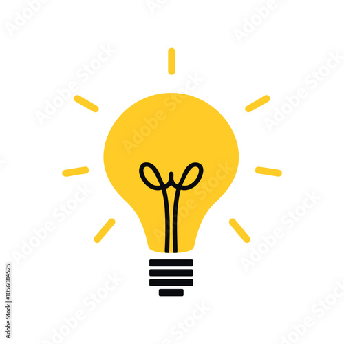 yellow color bulb icon
