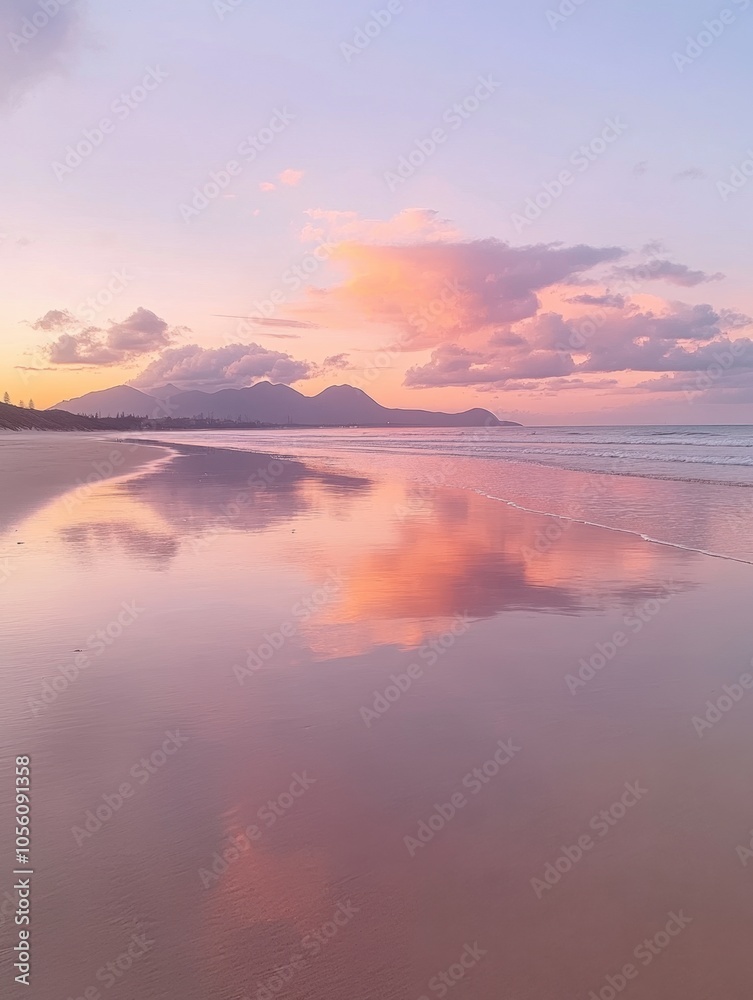 Obraz premium Serene Beach Sunset