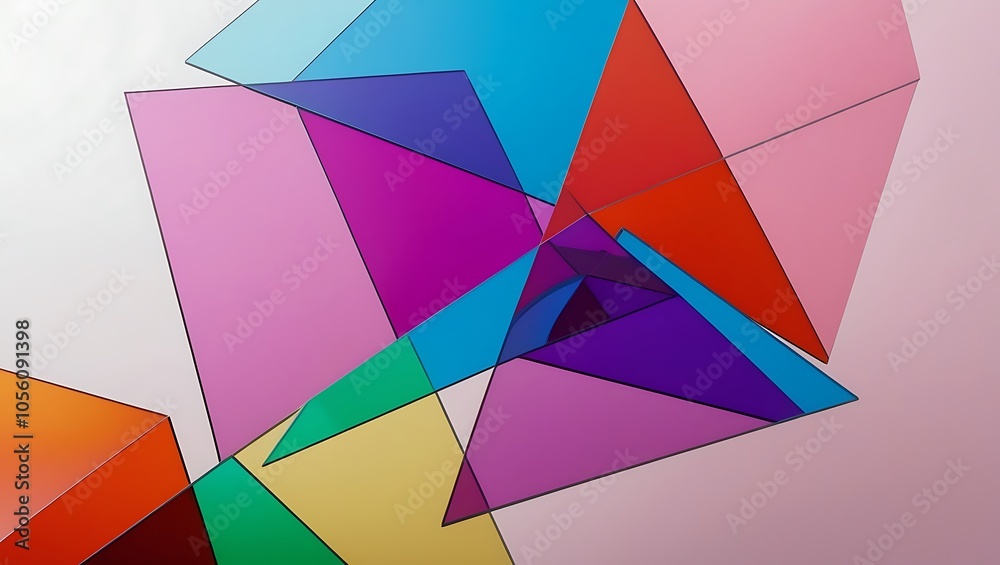 Abstract colorful geometric background. Generative Ai. Abstract colorful geometric background. Generative Ai.