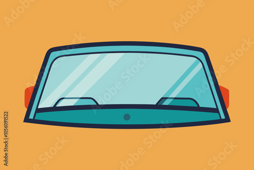 Vehicle windshield vector art illustration 