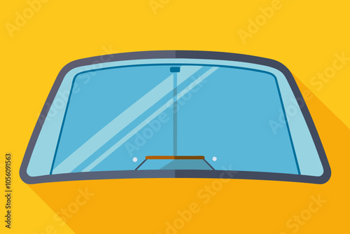 Vehicle windshield vector art illustration 