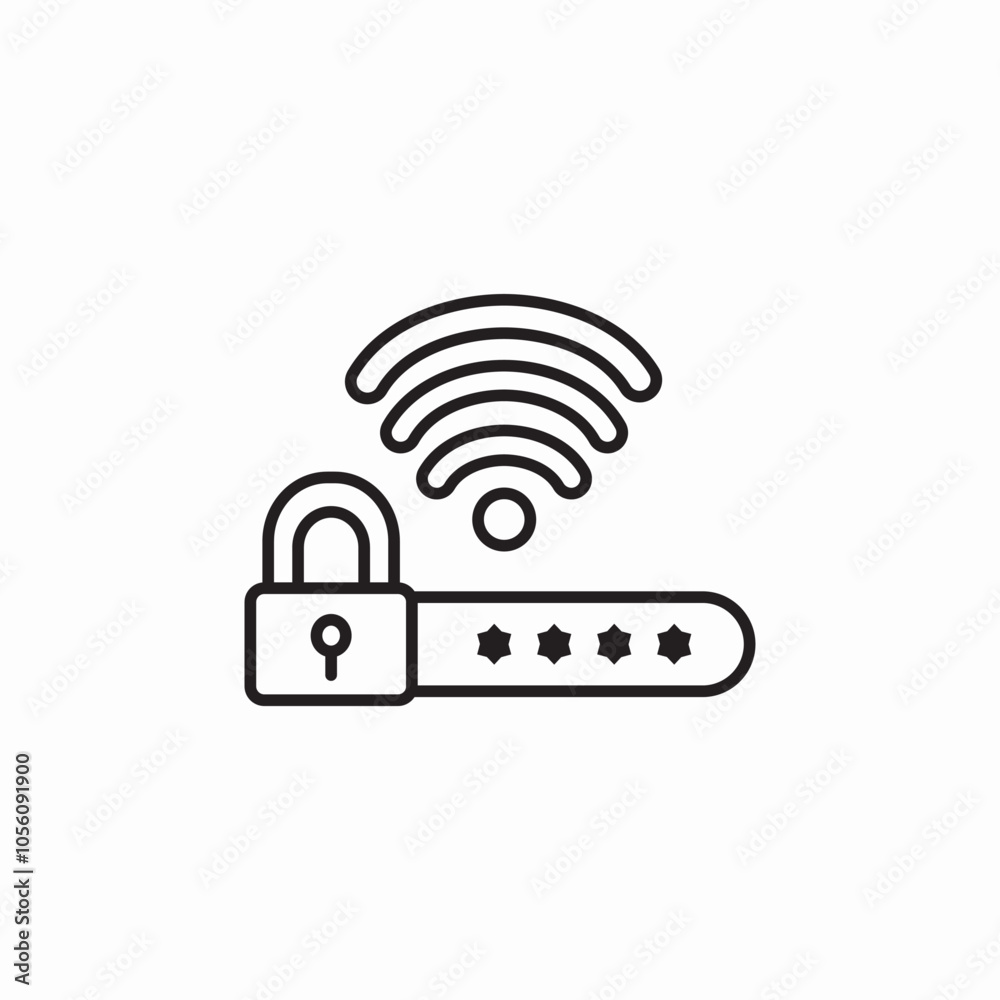 router lock protection icon sign vector router lock protection icon sign vector