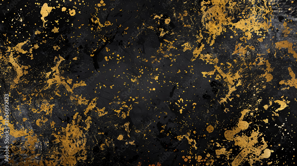 Black and gold, abstract grunge background. Black and gold, abstract grunge background.