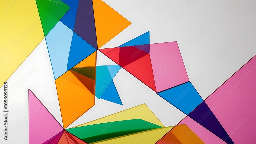 Abstract colorful geometric background. Generative Ai. Abstract colorful geometric background. Generative Ai.